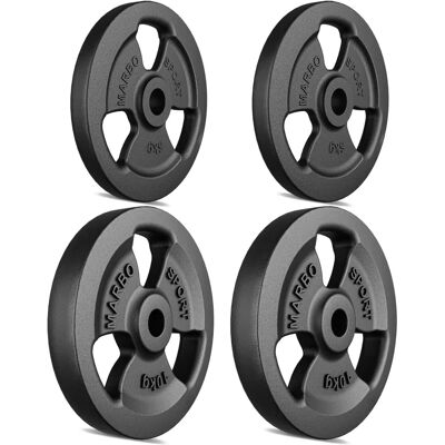 Set di Piastre Peso 30kg Marbo Sport - Resistente, Compatibile con Barre Olimpiche Set di Piastre Peso 30kg Marbo Sport - Resistente, Compatibile con Barre Olimpiche