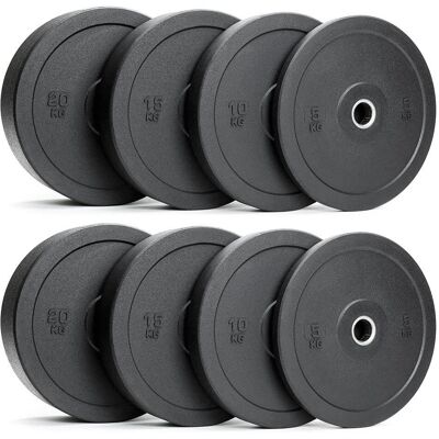 Marbo Sport Gewichtsscheiben-Set - 100kg Gummi Olympische Bumper Plates Marbo Sport Gewichtsscheiben-Set - 100kg Gummi Olympische Bumper Plates
