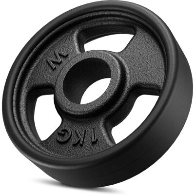 Disc de greutate din fontă Marbo Sport - 1kg, ø31mm - Negru Disc de greutate din fontă Marbo Sport - 1kg, ø31mm - Negru