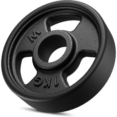 Disque de poids en fonte Marbo Sport - 1kg, ø31mm - Noir Disque de poids en fonte Marbo Sport - 1kg, ø31mm - Noir