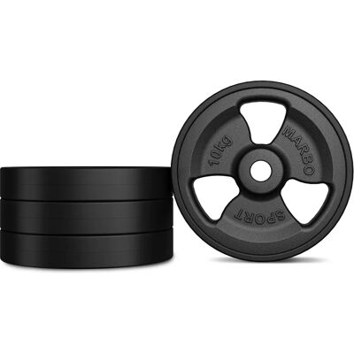 Marbo Sport Guma pokryta odlewem żeliwnym 10kg - Sprzęt do fitnessu Marbo Sport Guma pokryta odlewem żeliwnym 10kg - Sprzęt do fitnessu
