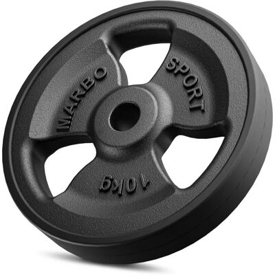 Marbo Sport Gummierte Gusseisen 10kg Gewichtsscheibe - Fitnessgerät Marbo Sport Gummierte Gusseisen 10kg Gewichtsscheibe - Fitnessgerät