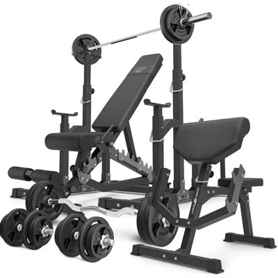 Sada Marbo Sport MS5 2.0 Domácí Posilovna - Nastavitelná Lavice, Činky, Tyče Sada Marbo Sport MS5 2.0 Domácí Posilovna - Nastavitelná Lavice, Činky, Tyče