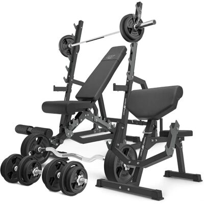 Zestaw Marbo Sport MS6 - Regulowana ławka i sprzęt fitness - 113kg Zestaw Marbo Sport MS6 - Regulowana ławka i sprzęt fitness - 113kg