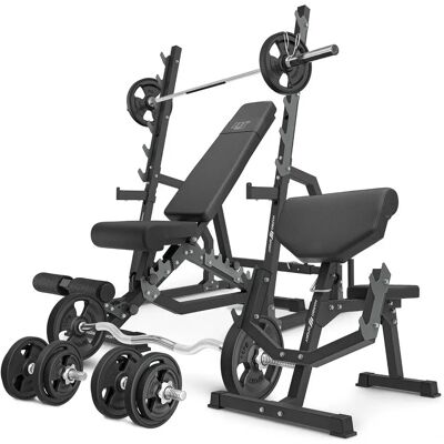 Set de Sală Marbo Sport - Model MS6 2.0 - Bancă Reglabilă & Greutăți Set de Sală Marbo Sport - Model MS6 2.0 - Bancă Reglabilă & Greutăți