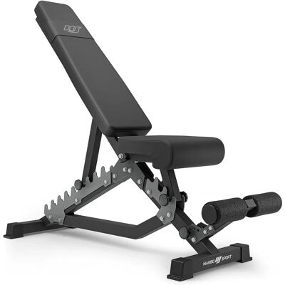 Banco doble de Marbo Sport con soportes ajustables y kit de pesas de 83 kg - Equipo de gimnasio Banco doble de Marbo Sport con soportes ajustables y kit de pesas de 83 kg - Equipo de gimnasio