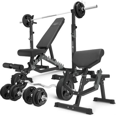 Zestaw Marbo Sport MS33 2.0 - Regulowana podwójna ławka i obciążenia Zestaw Marbo Sport MS33 2.0 - Regulowana podwójna ławka i obciążenia