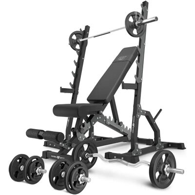 Marbo Sport Set MS24_2.0_83KG - Fitnessset met bank, stellingen, stang en gewichten Marbo Sport Set MS24_2.0_83KG - Fitnessset met bank, stellingen, stang en gewichten