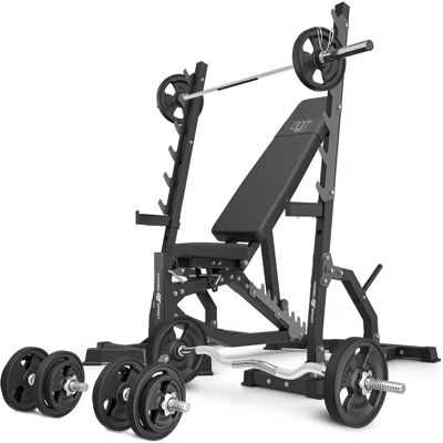 Set de bancă de antrenament reglabilă dublu față Marbo Sport - 83kg Set de bancă de antrenament reglabilă dublu față Marbo Sport - 83kg