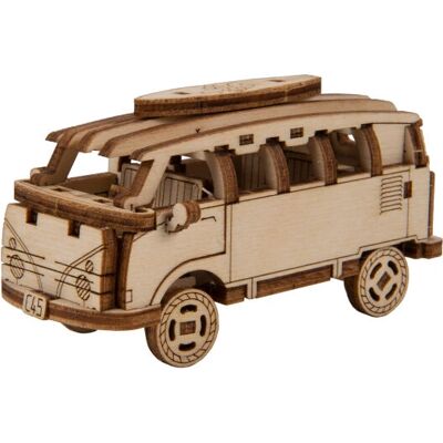 Wooden City Retro Minibus 3D Puzzle - Model Vozidla Wooden City Retro Minibus 3D Puzzle - Model Vozidla
