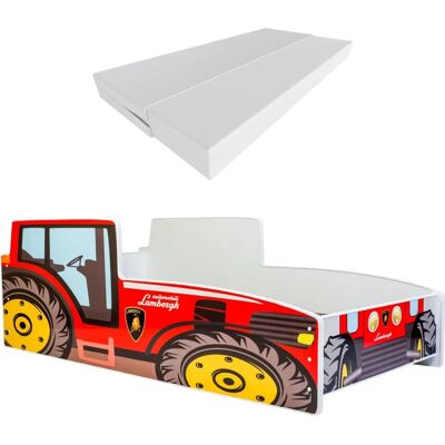 Lit Tracteur Kobi - Rouge 160x80 - Lit Enfant - Publicité Lit Tracteur Kobi - Rouge 160x80 - Lit Enfant - Publicité