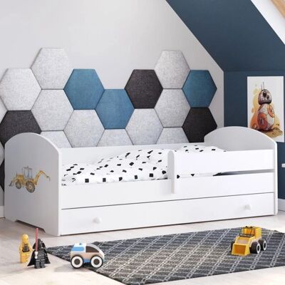Kobi Lasten sänky - Traktoriteema - Taso - 160x80 cm - Patja Kobi Lasten sänky - Traktoriteema - Taso - 160x80 cm - Patja
