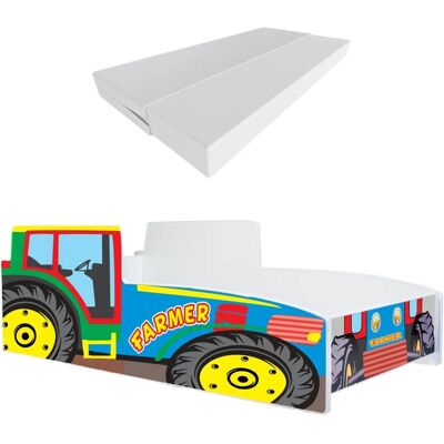 Lit enfant Kobi Tractor avec matelas et sommier - Lit enfant - Publicité Lit enfant Kobi Tractor avec matelas et sommier - Lit enfant - Publicité