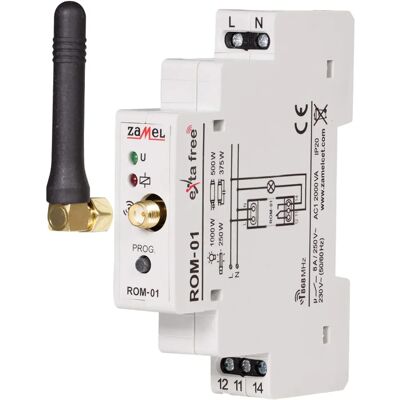 Zamel 1-Channel Radio Receiver - DIN Rail Mount Zamel 1-Channel Radio Receiver - DIN Rail Mount