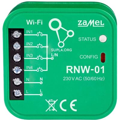 Zamel RNW-01 Wi-Fi Schnittstelle - 4 Eingänge - Für Smart Home Zamel RNW-01 Wi-Fi Schnittstelle - 4 Eingänge - Für Smart Home