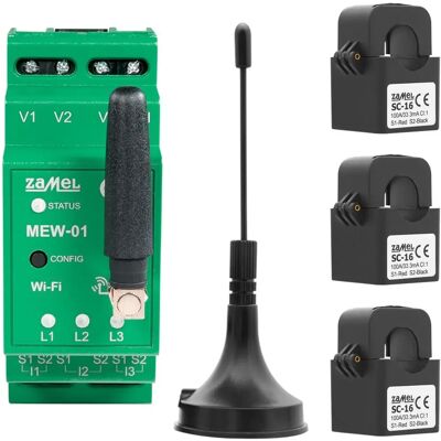 Zamel WiFi Energia Mérő MEW-01/ANT - 3F+N, Külső Antenna Zamel WiFi Energia Mérő MEW-01/ANT - 3F+N, Külső Antenna