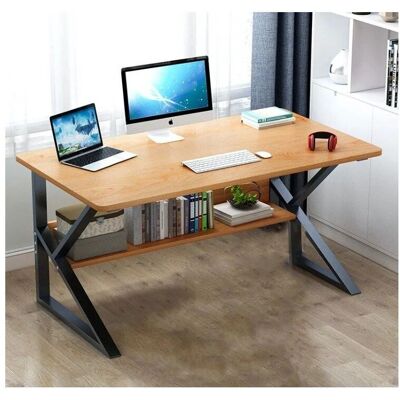 Zowe Computerbureau met plank - 100x60cm - Bruin Zowe Computerbureau met plank - 100x60cm - Bruin