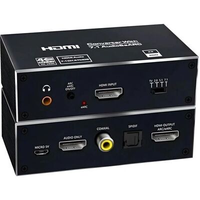 Konwerter HDMI 2.1 TOSLINK ATMOS 7.1 eARC - Wyjście audio HDMI Konwerter HDMI 2.1 TOSLINK ATMOS 7.1 eARC - Wyjście audio HDMI