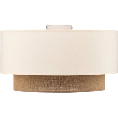 Lampa sufitowa Duolla - Styl boho - Ø 45 cm - Crudo/yute Lampa sufitowa Duolla - Styl boho - Ø 45 cm - Crudo/yute