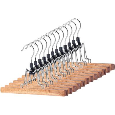 KADAX 12x Clothes Hanger Pants Wooden Double KADAX 12x Clothes Hanger Pants Wooden Double