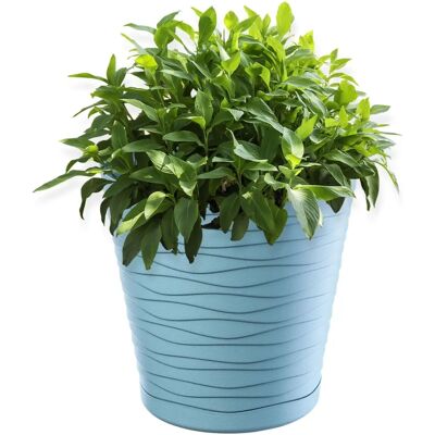 KADAX Plastic Flower Pot 25cm with Stand - Assorted Colors & Sizes KADAX Plastic Flower Pot 25cm with Stand - Assorted Colors & Sizes