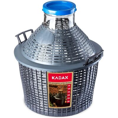 KADAX Dama Gąsior 20L - Glasflasche für Wein mit Korb und Schraubverschluss KADAX Dama Gąsior 20L - Glasflasche für Wein mit Korb und Schraubverschluss
