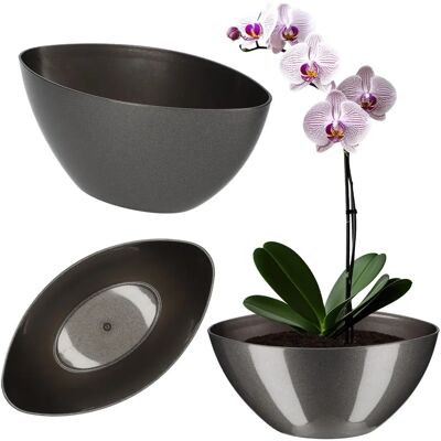 KADAX Graphit Ovaler Blumentopf - Elegantes Design KADAX Graphit Ovaler Blumentopf - Elegantes Design