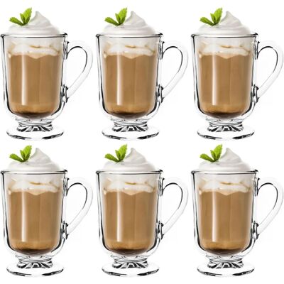 KADAX Coffee Glass Set 6x 300ml - Elegant Coffee Cappuccino Glasses KADAX Coffee Glass Set 6x 300ml - Elegant Coffee Cappuccino Glasses