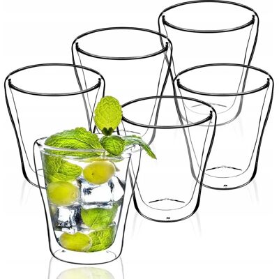 KADAX Set of Thermal Glasses - Glass Drinkware 6 pcs KADAX Set of Thermal Glasses - Glass Drinkware 6 pcs