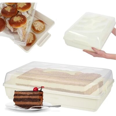 KADAX Large Cake Container - Plastic, Rectangular, Storage KADAX Large Cake Container - Plastic, Rectangular, Storage