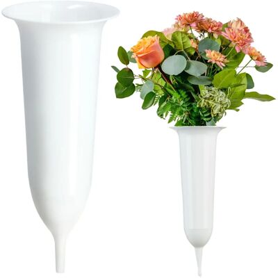KADAX White 23cm Cemetery Flower Vase - Cemetery KADAX White 23cm Cemetery Flower Vase - Cemetery