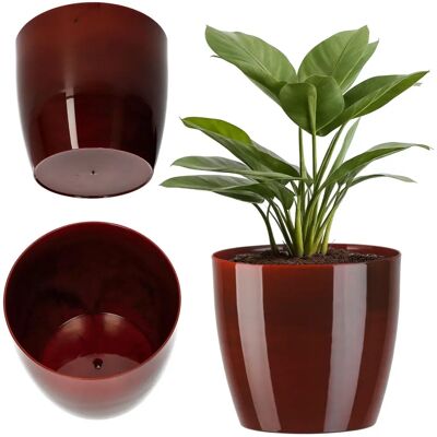 KADAX 14cm red marble flower pot - elegant flower cover KADAX 14cm red marble flower pot - elegant flower cover