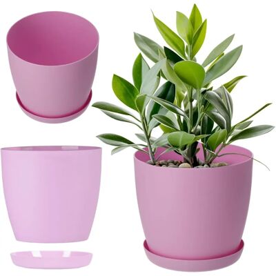 KADAX Pink Flower Pot Cover - 16cm with Stand for Living Room KADAX Pink Flower Pot Cover - 16cm with Stand for Living Room