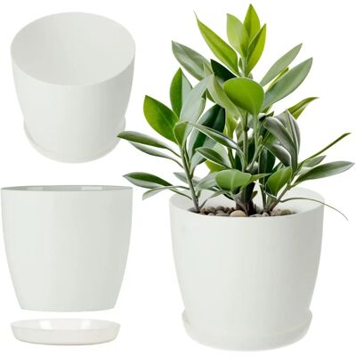 KADAX Flower Pot Cover 18cm White for Flowers with Stand - Flower Pot Cover KADAX Flower Pot Cover 18cm White for Flowers with Stand - Flower Pot Cover