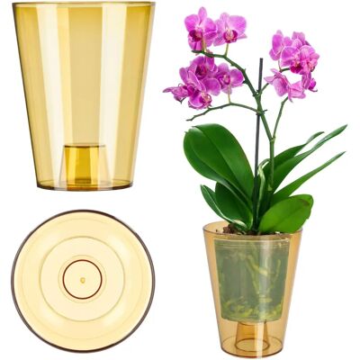KADAX Plastic Flower Pot Cover 12cm for Orchids & Flowers KADAX Plastic Flower Pot Cover 12cm for Orchids & Flowers