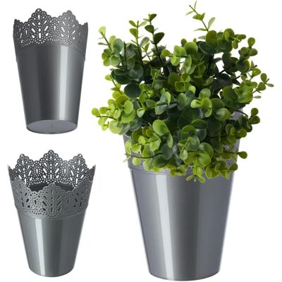 Kadax Flowerpot Cover - 16.5cm Gold High Support Plastic Kadax Flowerpot Cover - 16.5cm Gold High Support Plastic