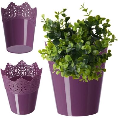Kadax Planter Cover Support Tall for Flowers Bright 16.5cm Purple Kadax Planter Cover Support Tall for Flowers Bright 16.5cm Purple