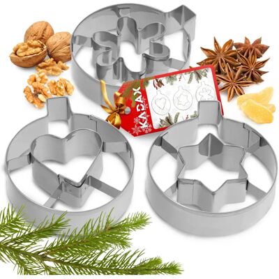 KADAX Metal Christmas Cookie Cutters - 3 pcs KADAX Metal Christmas Cookie Cutters - 3 pcs