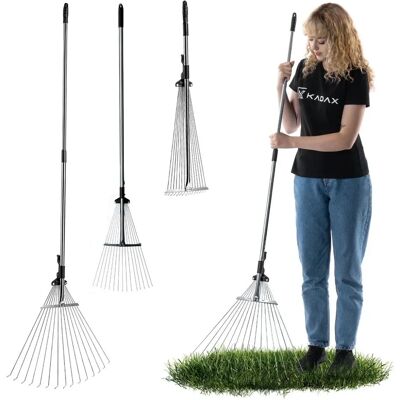 Grabie metalowe regulowane KADAX - Liście i Trawa - 78-166cm Grabie metalowe regulowane KADAX - Liście i Trawa - 78-166cm
