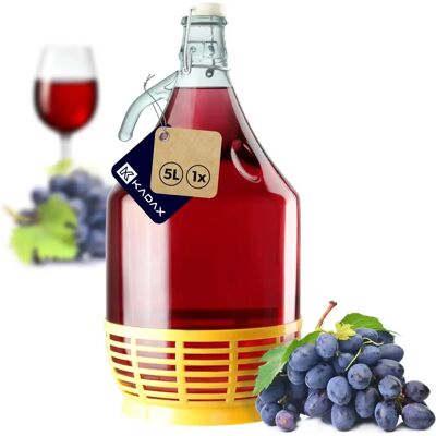 KADAX 5L Wein Ridge + Kork - Wein Fermentation Jar KADAX 5L Wein Ridge + Kork - Wein Fermentation Jar