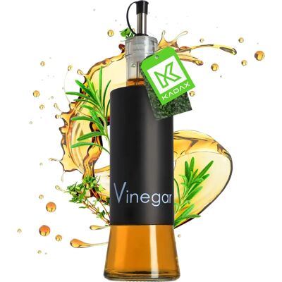KADAX Olivenöl- und Essigflasche mit Dispenser - 320ml Glas - Schwarz KADAX Olivenöl- und Essigflasche mit Dispenser - 320ml Glas - Schwarz
