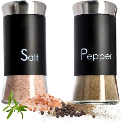 KADAX Stainless Steel Salt and Pepper Shaker Set - 2x150ml KADAX Stainless Steel Salt and Pepper Shaker Set - 2x150ml