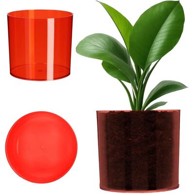 Vaso Rotondo per Piante 15cm Rosso Kadax Vaso Rotondo per Piante 15cm Rosso Kadax