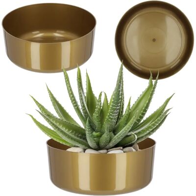KADAX Gold 23cm Round Flower Pot Cover - Flower Pot KADAX Gold 23cm Round Flower Pot Cover - Flower Pot