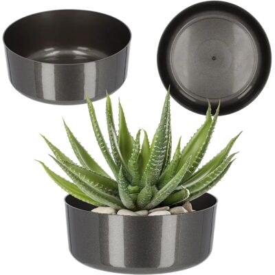 Kadax 23cm Grey Round Flower Pot Cover Kadax 23cm Grey Round Flower Pot Cover
