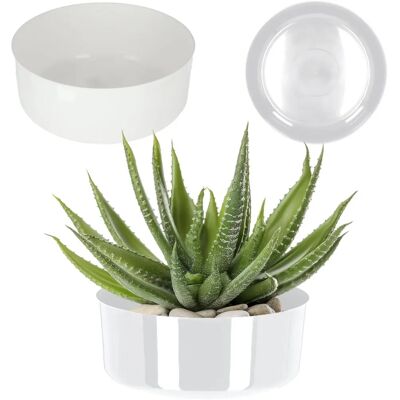 KADAX Weißer Blumentopf - 26cm Elegant und Stoßfest KADAX Weißer Blumentopf - 26cm Elegant und Stoßfest