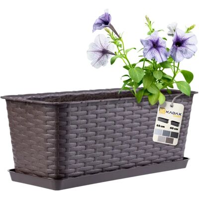 KADAX Brown Flower Pot Balcony Stand - 40cm KADAX Brown Flower Pot Balcony Stand - 40cm
