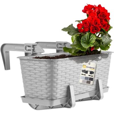 Kadax Balkon Blumenkübel 40cm mit Ständer Kadax Balkon Blumenkübel 40cm mit Ständer