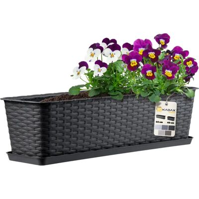 Kadax Balkonblumenkübel 60 cm mit Ständer Kadax Balkonblumenkübel 60 cm mit Ständer