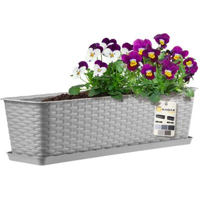 KADAX Grey Coaster Balcony Planter - 60cm KADAX Grey Coaster Balcony Planter - 60cm